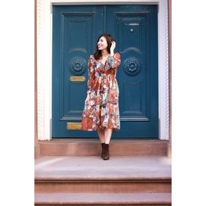 NWT Anthro Hemant Nandita Zeri Peasant Dress Size 4